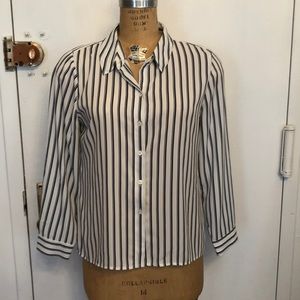 Vince Camuto Petite Large stripe Blouse